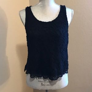 Forever 21+ Black Textured Crop Top - Size 1X